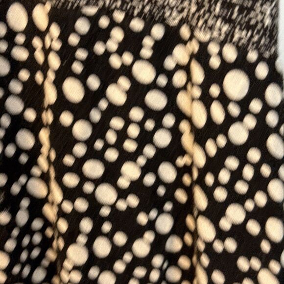 Y2K Babydoll Top Women's Size M Anthropologie Baraschi Black Cream Polka Dots - Picture 5 of 7